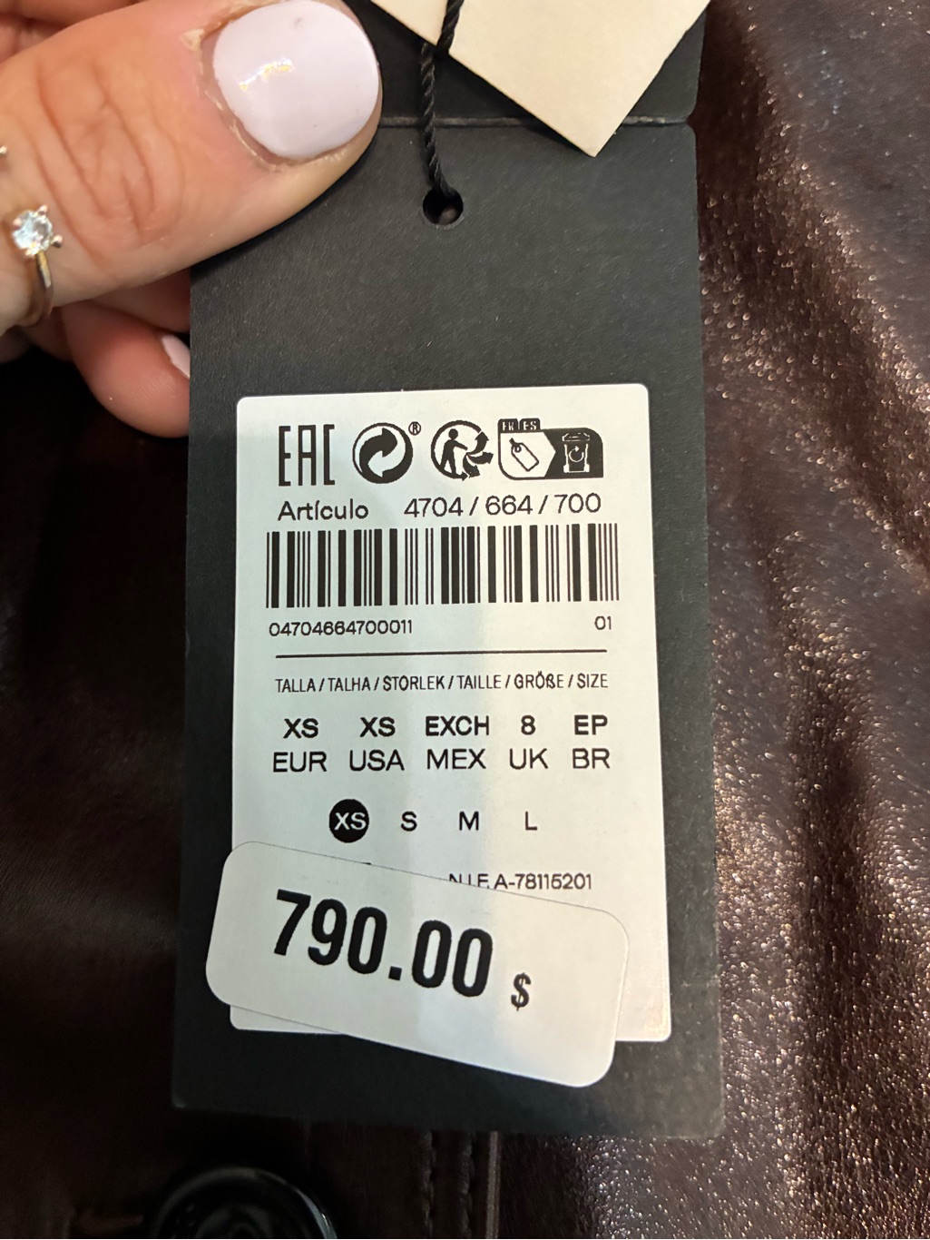 Massimo Dutti Nwt Nappa Leather Jacket Brown 4704/664 — image 3 of 8